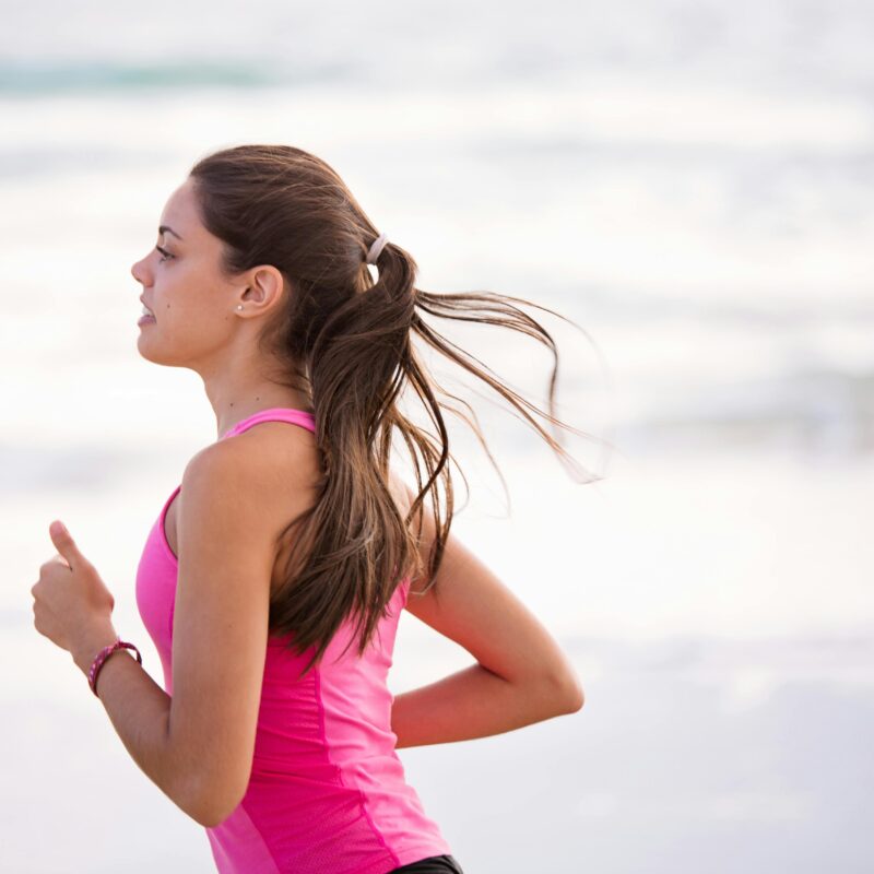 girl doing Weight loss exercises jog